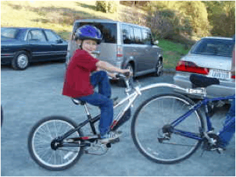 Trail-a-bike transportation for children